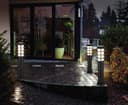 Modern Outdoor Bollard Light Stainless Steel Opaque Diffuser ZLC309BK