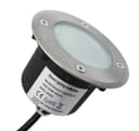 10w Outdoor Ground Walkover Light Round Warm White Brushed Chrome GL01WW