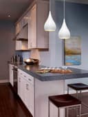 Modern Ceiling Pendant Droplet Light Shade White Finish Fine Metal