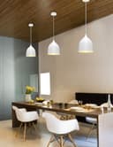 Contemporary Cream Ceiling Pendant Light Shade Fine Metal 