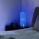 Mirror Chrome Cylinder Desk Lamp 3D Spiral Effect Glass Bedside and Table Lamp CL003