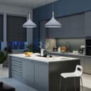 Grey Metal Dome Pendant Ceiling Light Vintage Orient Hanging Shade M0136