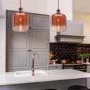 Modern Vintage Glass Copper Pendant Light M0201