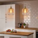 Modern Vintage Glass Gold Pendant Light M0203
