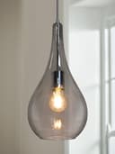 Modern Smoky Grey Glass Ceiling Pendant Light M0213