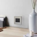 2 Gang Double Ethernet Port Data Socket CAT 5 Wall Plate Brushed Chrome Gloss N443DME