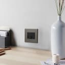 2 Gang Double Ethernet Port Data Socket CAT 5 Wall Plate Black Nickel Polished N443GME