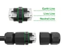 Waterproof IP68 Quick Connector 3 Terminal 3P L+N QCS2