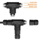 Waterproof IP68 Tee Quick Connector 3P Terminal QCT1
