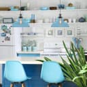 Modern Vintage Blue Glass Dome Ceiling Pendant Lamp M0235