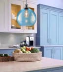 Modern Vintage Blue Glass Globe Ceiling Pendant Lamp M0236