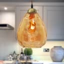 Modern Vintage Smoked Teardrop Gold Glass Ceiling Pendant Lamp M0239