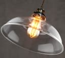 Vintage Glass Shade Pendant Antique Brass Hanging Ceiling Light 
