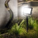 30W LED Ground Mount Flood Light Cool White 4 meter wire UK plug with Spike 450mm Long Stake