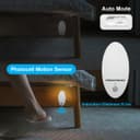 Magnetic LED Night Light Automatic Photocell Motion Sensor Natural White 4000K On Off Overide