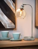 Modern Clear Glass Globe Table Lamp H3004