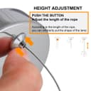 Modern Ceiling Crystal Droplet Pendant Light Smoked Grey GlassLamp Shade Drum H3010