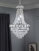 Ceiling Chandelier 6 Lamp Crystal Chrome Pendant Light H3034