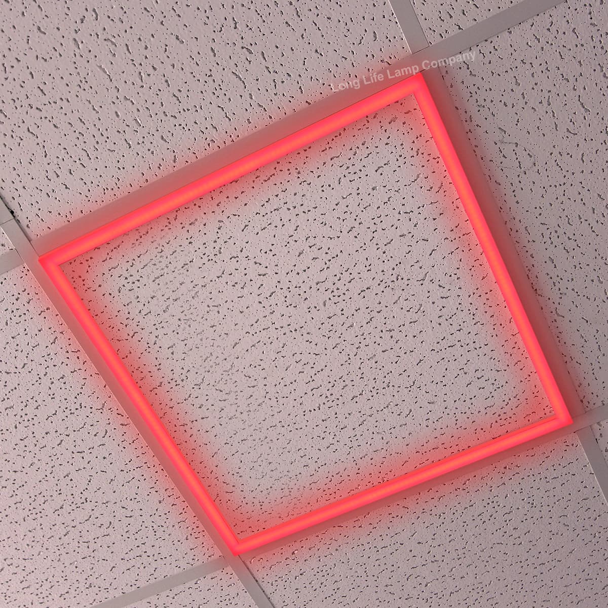 40w LED Recessed Ceiling Panel Frame Border Edge Light Red 600 X 600 PHFL40WRED