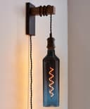 4W LED Decorative Light Bulb Whisky Bottle Blue Gradient Glass E27 Spiral Filament