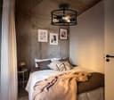 Round 3-Light Industrial Ceiling Lantern Semi Flush Mount Black Shade