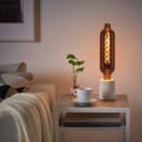 4w LED Coil Bottle Light Filament Bulb Glass Smoked Grey Decorative E27 TT75
