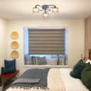 Modern Chrome 3 Way Ceiling Glass Shades Flush Mounted Crystal H3062