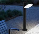 12W LED Bollard Outdoor Garden Light Stainless Steel Black Finish Cool White ZLC356BCW