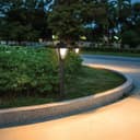 12W LED Bollard Outdoor Garden Light Stainless Steel Black Finish Warm White ZLC359BWW