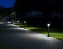 12W LED Bollard Outdoor Garden Light Stainless Steel Black Finish Cool White ZLC360BCW