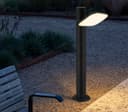 12W LED Bollard Outdoor Garden Light Stainless Steel Black Finish Warm White ZLC355BWW