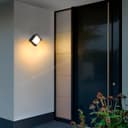 12W Outdoor Modern Square Black LED Wall Light Opal Diffuser 3000K ZLC363B