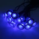 IP68 Outdoor LED Decking Lights 30mm Round Blue 10 Kit DEC10BL