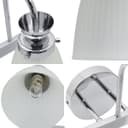 Modern 3 Bathroom Wall Light Chrome IP44 Frosted Glass H3084 With G9 LED 5w Warm White