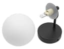 Modern Indoor Frosted Glass Globe Scone Matte Black Wall Light H3096 with LED G9 Warm White