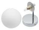 Modern Indoor Frosted Glass Globe Scone Chrome Wall Light H3097 With LED G9 Warm White