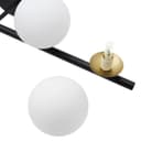 Modern Indoor Frosted Glass Globe Scone Matte Black 3 Light Wall Light H3087 With LED G9 Warm White