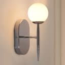 Modern Indoor Frosted Glass Globe Scone Chrome Wall Light H3078 With LED G9 Warm White