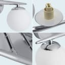 Modern Indoor Double Frosted Glass Globe Scone Chrome Wall Light H3079 With LED G9 Warm White