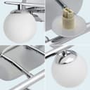 Modern Indoor 4 Frosted Glass Globe Scone Chrome Wall Light H3081 With LED G9 Warm White