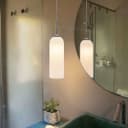 Modern White Frosted Glass Ceiling Pendant Light Tubular Lamp Shade H3134