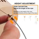 Modern 40W LED 2 Ring Ceiling Pendant Light Gold Round Chandelier 3 CCT K404
