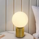 Modern Vintage Brass Table Lamp Frosted Globe Glass Shade H3139