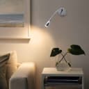 LED Indoor Bedside Reading Wall Light 2W 3000K Chrome H3144