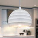 Ceramic Ceiling Pendant Light White Paintable Gypsum Twist Pattern