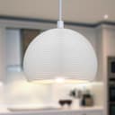 Ceramic Ceiling Pendant Light White Paintable Gypsum Groove Pattern