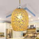 Vintage Ceiling Crackle Yellow Mosaic Glass Pendant Light K418