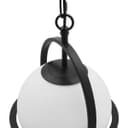 Industrial Nautical Ceiling Pendant Light Opal Globe Glass Black Chain Suspended K426