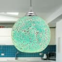 Vintage Ceiling Crackle Blue Mosaic Globe Glass Pendant Light K419