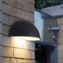 Outdoor Downward Wall Light Anthracite Grey Half Circular Frosted Diffuser IP54 ZLC382B